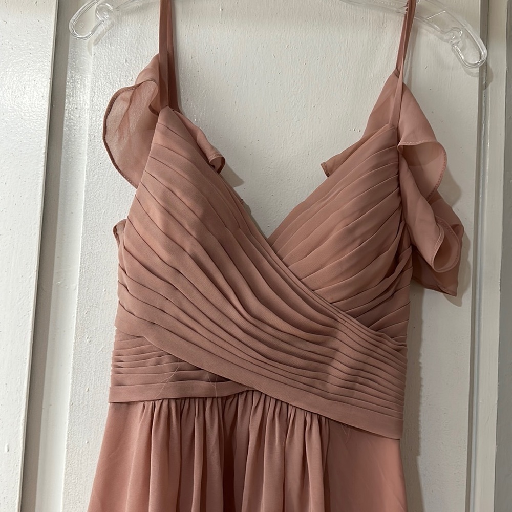 JJ’s House bridesmaids dress dust rose color